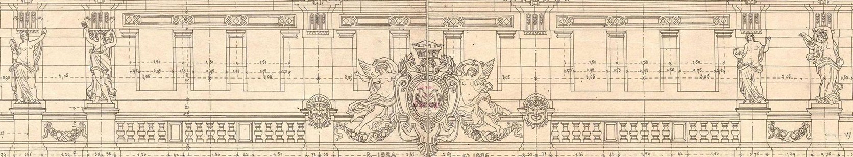 Archives de Montpellier, 1Fi12, Atlas des plans d'exécution, planche 5, détail